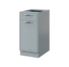 QS - 4DZ spodní skříňka, 1-dveřová/zásuvka, levá, 900x400x600, šedá